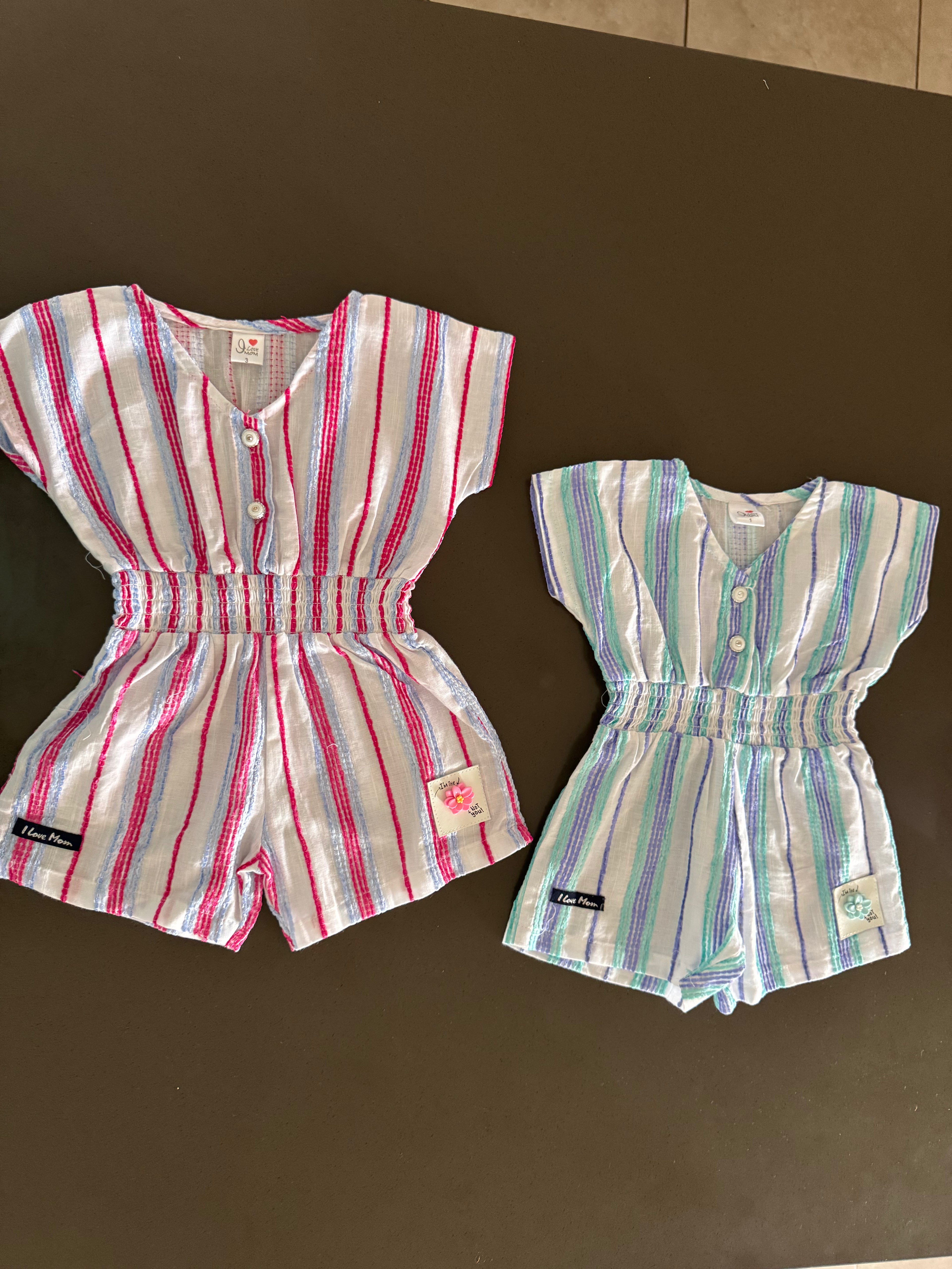 Kids Striped Romper – Soft Cotton Playwear for Boys & Girls