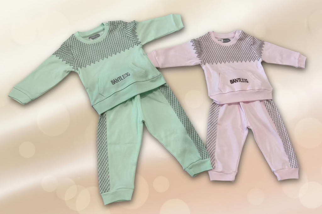 Baby & Toddler Printed Romper – Mint Green & Pink Cotton Outfit for Ages 0–2 | Gender-Neutral Playwear