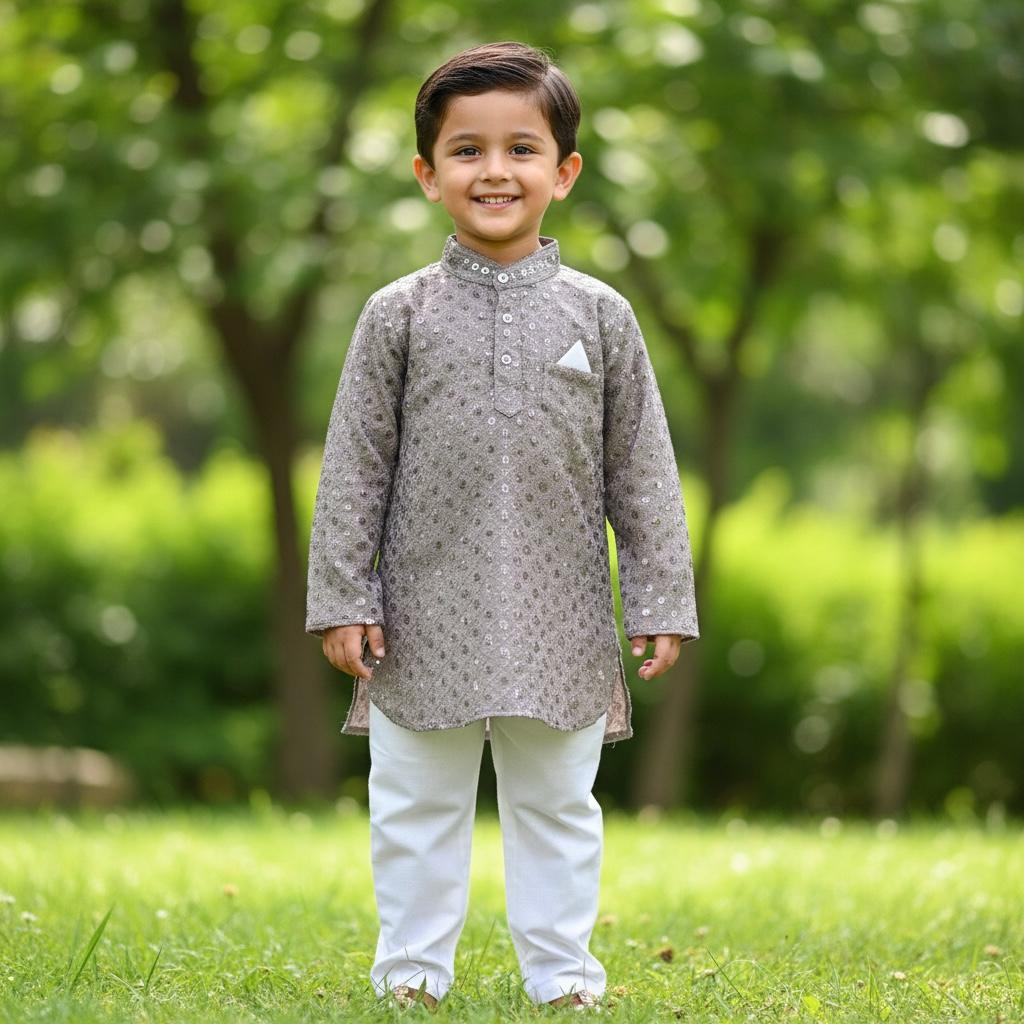 Kids Traditional Kurta Pajama Set – Ethnic Wear with Indo-Western Pants for Festivals & Parties