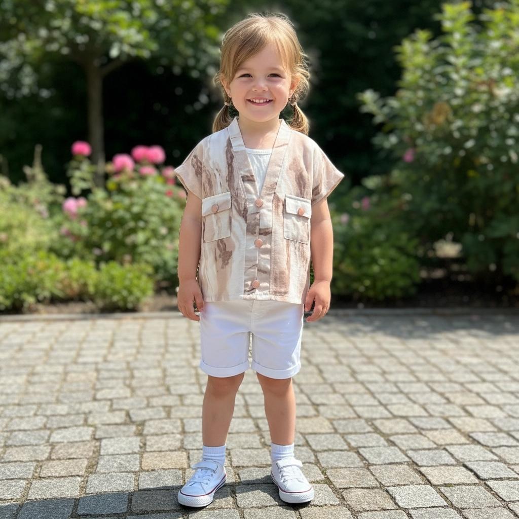 Girls Summer Shirt & Shorts Set – Lightweight Casual Outfit for Ages 1–6 | Pastel Prints & Comfort