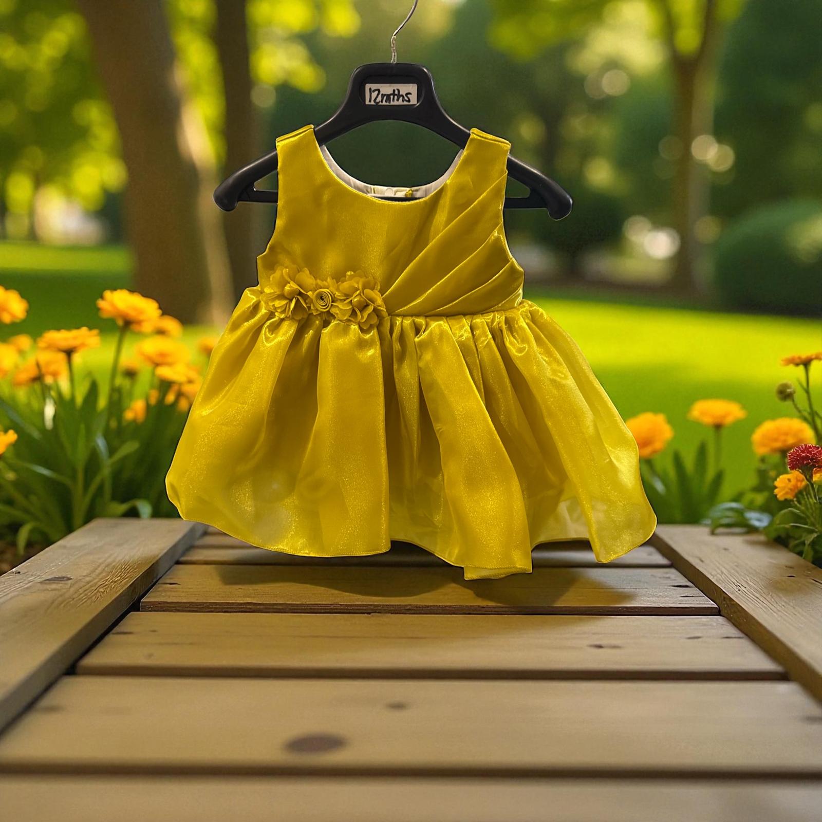 Girls Satin Party Dress – Triple-Lined Shimmer Outfit for Ages 0–6 | Elegant & Comfortable