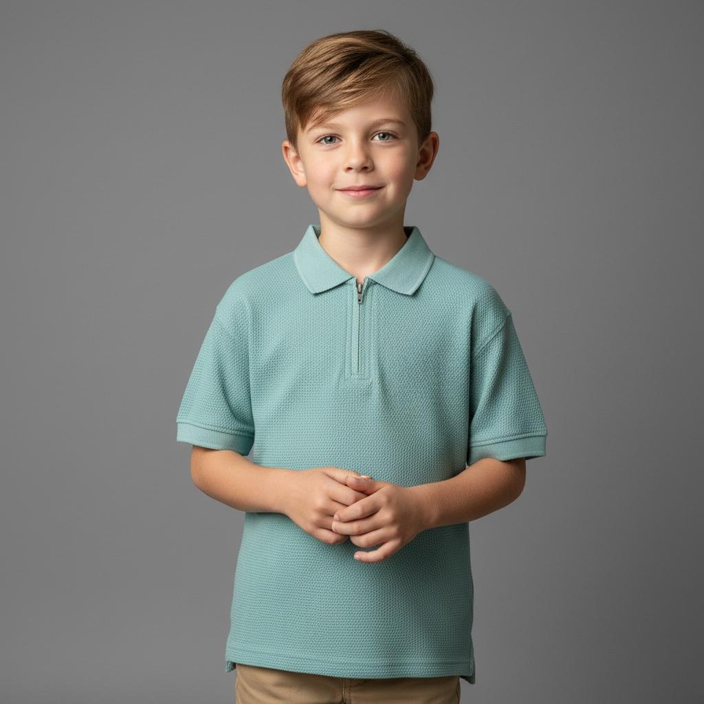 T-Shirt Polo - Zip Neck