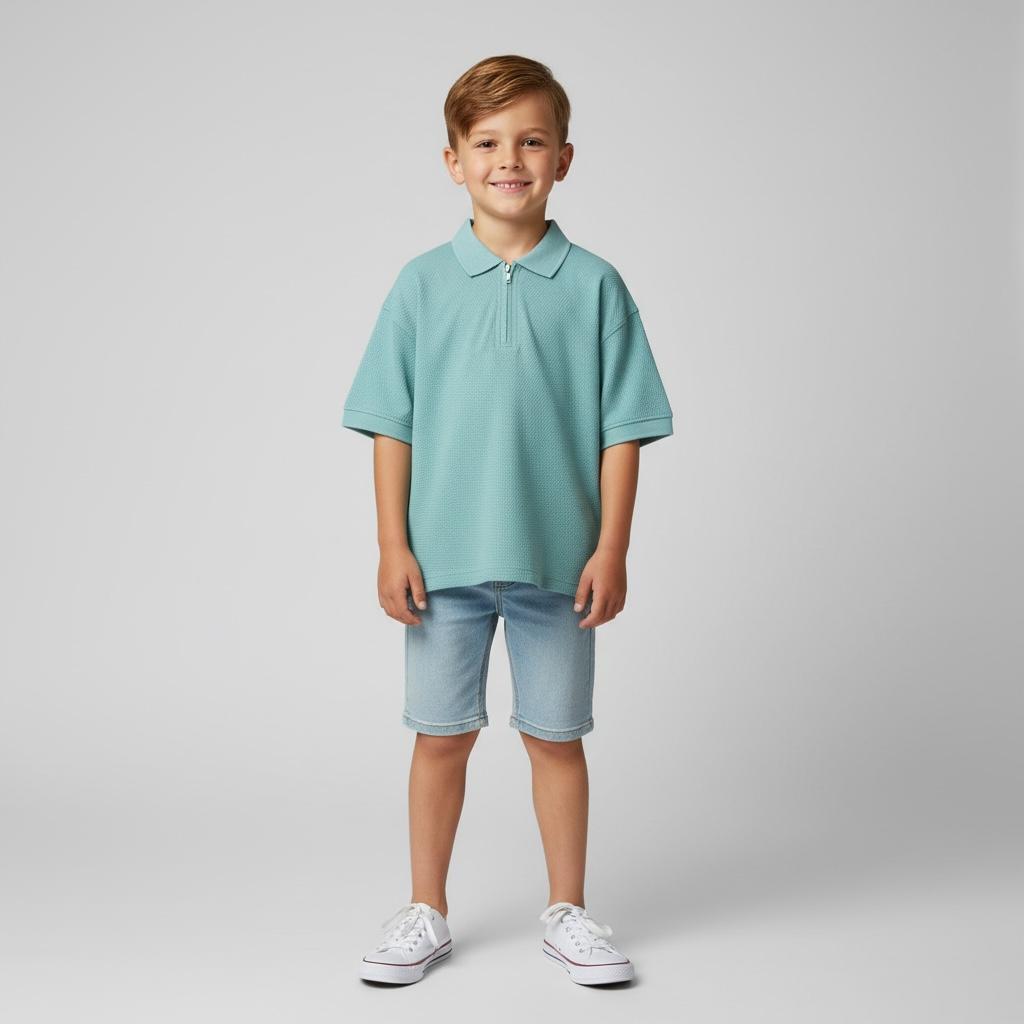 T-Shirt Polo - Zip Neck