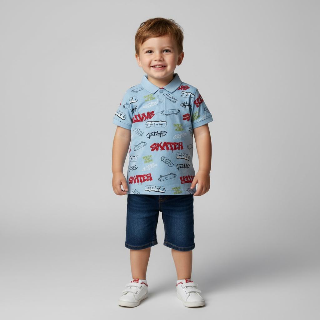 T - Shirt Graffiti Polo – Urban Cool for Little Trendsetters