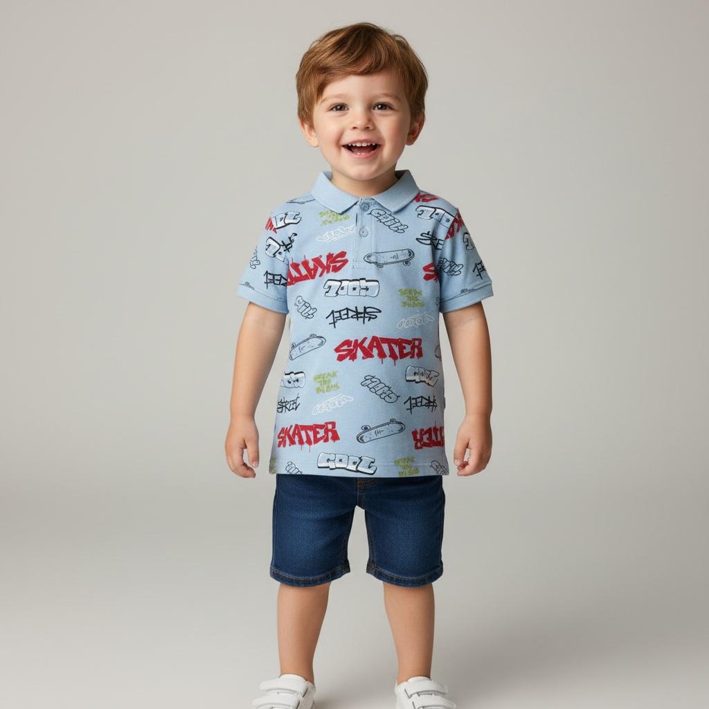 T - Shirt Graffiti Polo – Urban Cool for Little Trendsetters